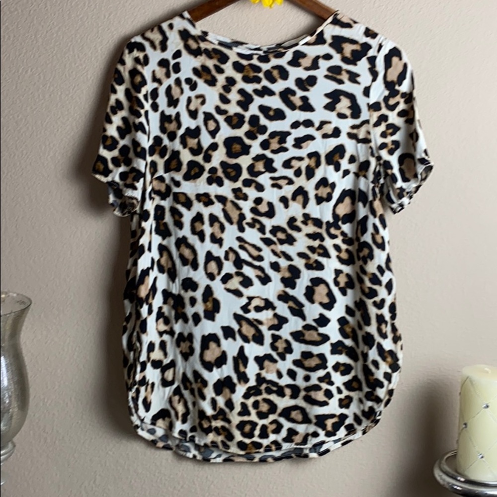Leopard print size small blouse